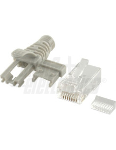 Spina modul RJ45 cat6a no/shermata per cavo rigido e flex...