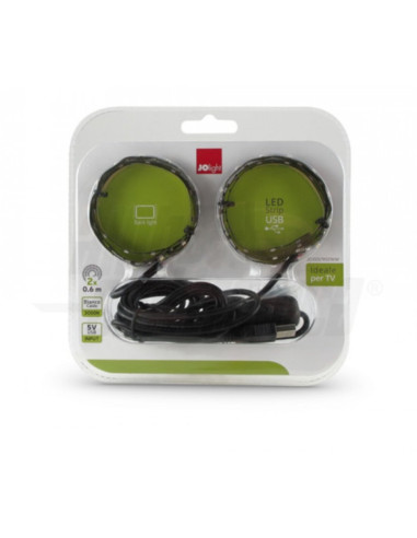 Kit striscia LED USB 5V 2,25W/m 2x 0,6m bianco...
