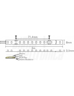Striscia LED 112led/m 24VDC 14,4w/m 4000K 2