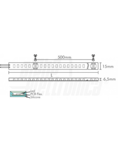 Striscia LED 120l/m 230V 8w/m 4000k 20m 3528...