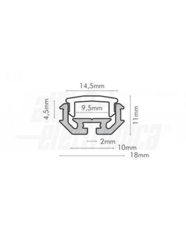 Profilo LED alluminio 2m + cover opale