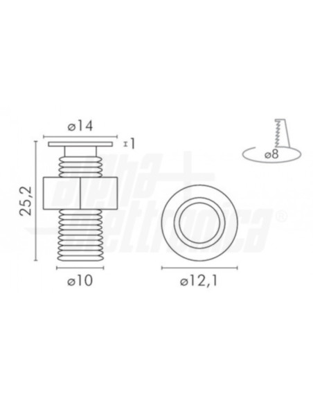 Faretto LED incasso 0,2w 12v 3000k grigio