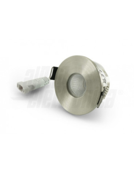 Faretto LED incasso 5W 12,5V satin 3000k 38° IP44 400lm