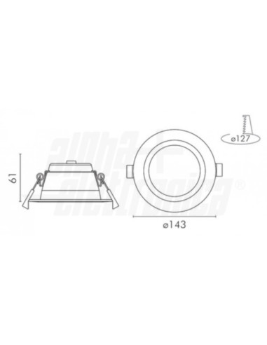 Faretto LED incasso 14W 85 lM/M tri-whit 20VDC...