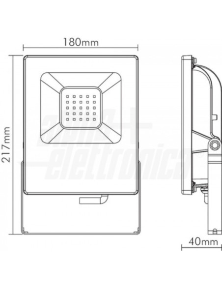 Faro LED 20W 12/24v 4000k IP65 2000lm 180x40mm