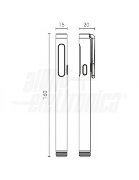 Torcia LED penna 1,5W USB