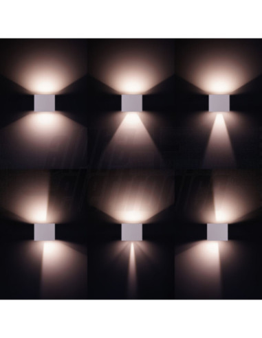 Applique Led 10W 230Vac 4000K IP65 corpo bianco