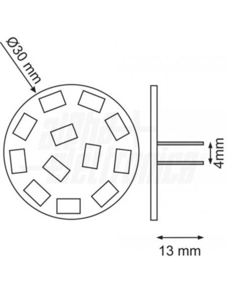 Lampada LED G4 10-30v 2,2W 140lm 10 LED bianco caldo