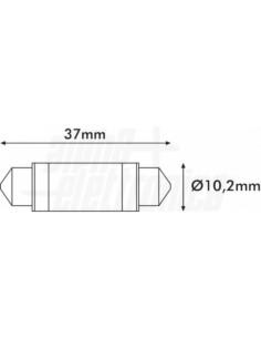 Lampada LED tubo 10-30VDC 37mm 6000 feston 2