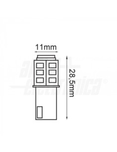 Lampadina LED t10 0,73W 10-30VDC 6000k 70lm 45° w2.1x9.5d 2