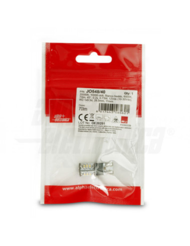 Lampadina LED t10 0,73W 10-30VDC 6000k 70lm 45°...