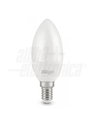 Lampada LED E14 6W 230V 3000k a candela 555lm ⌀37