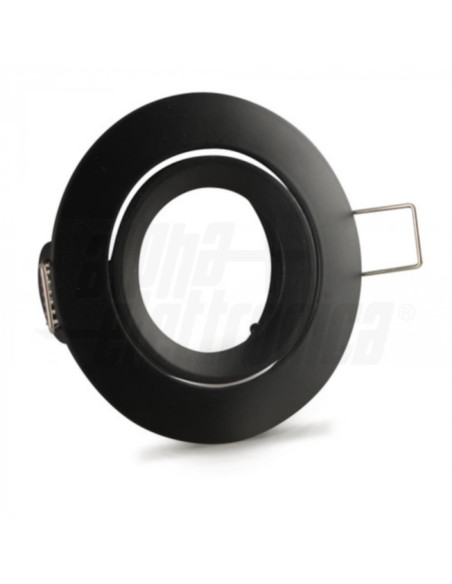 Supporto lampada LED GU5.3 + cavo 15cm nero