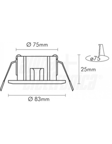 Supporto lampada LED GU5.3 + cavo 15cm nero
