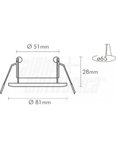 Supporto lampada LED con graffa ⌀81mm rot bi...