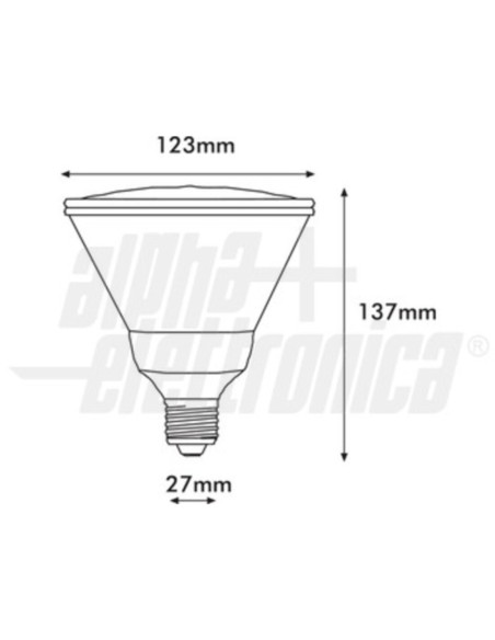 Lampada a bulbo LED 3,2w230v E27 bianco caldo