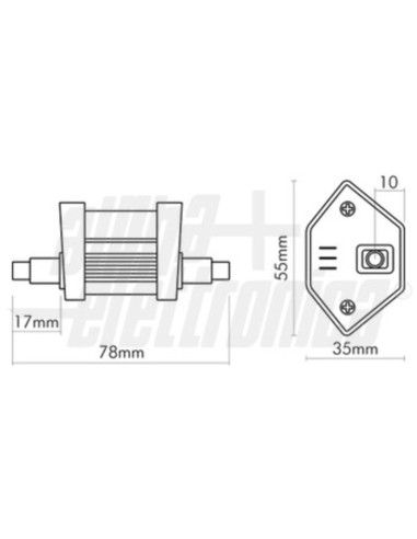 Lampada LED R7s 220V 5W 3600/4500k 370lm 140°