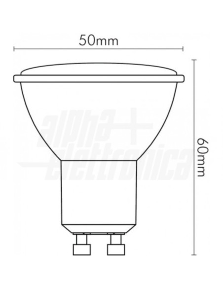 Lampada LED GU10 230V 6W 3000k dimmerabile