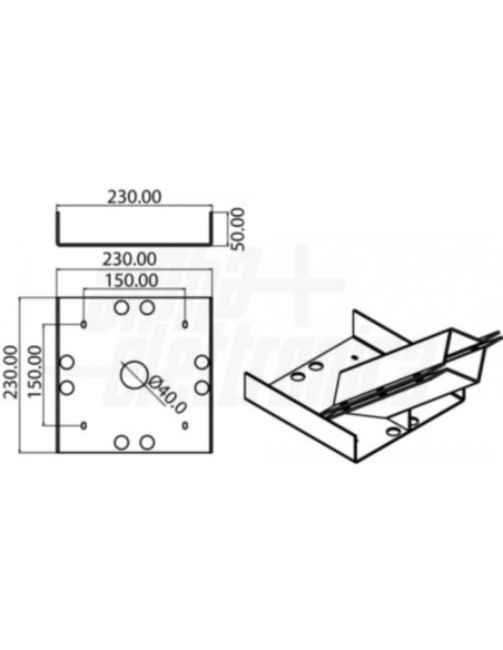 Testa palo per pannelli 10/25/45/60w