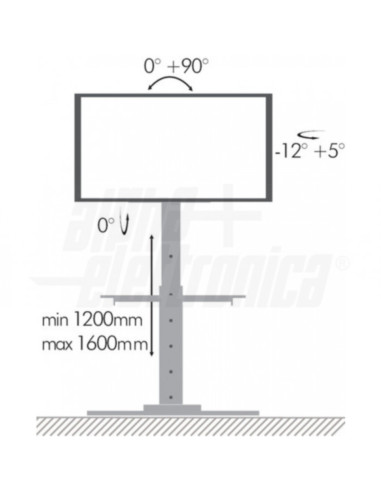 Carrello telescopico porta TV/monitor 37"-70"...