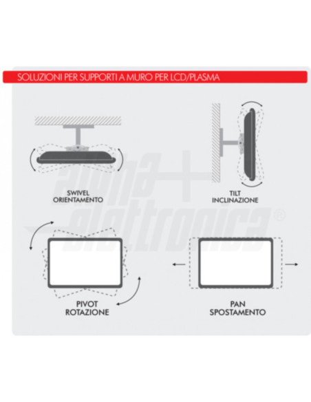 Carrello telescopico porta TV/monitor 37"-70" -con mensola