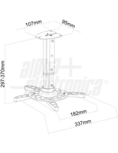 Supporto proiettore 60÷102cm max 15kg grigio