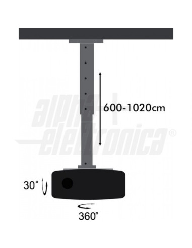 Supporto proiettore 60÷102cm max 15kg grigio