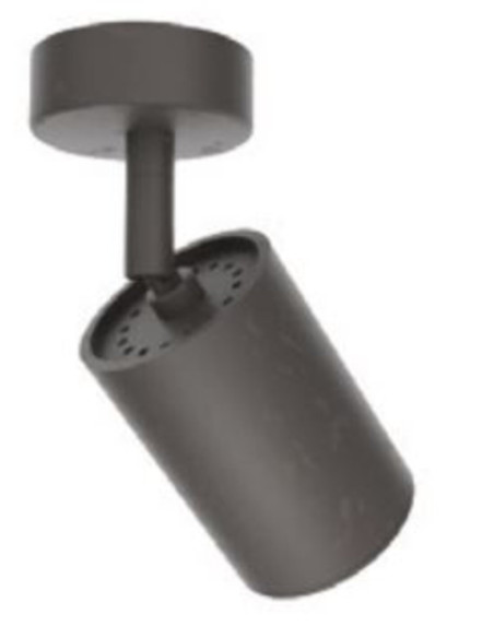 Faretto ciccio brunito base c/snodo 220V GU10 7W 3000k 580lm cri80