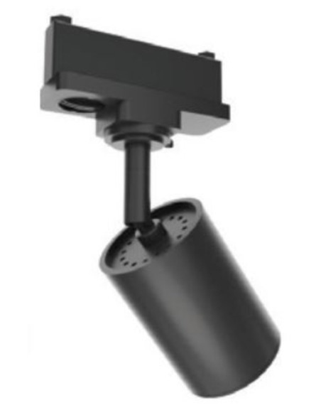 Faretto binario ciccio8 nero 8W opale 220V 3000k dimmerabile cri80 700 lumen