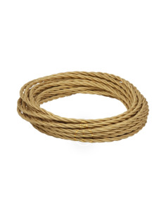 Cavo elettrico in tessuto trecciato 2x0,75 oro