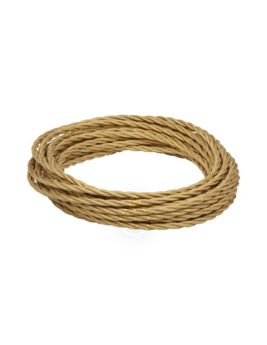 Cavo elettrico in tessuto trecciato 2x0,75 oro