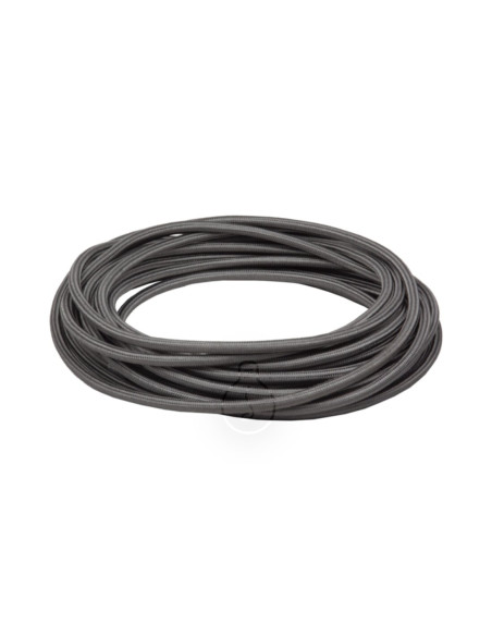 Cavo elettrico in tessuto tondo 3x0,75 grigio scuro