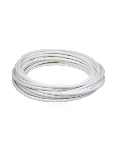 Cavo elettrico in tessuto tondo 2x0,75 bianco