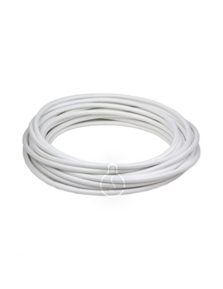 Cavo in tessuto bianco tondo 3x0,75