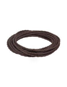 Cavo elettrico in tessuto trecciato 3x0,75 marrone