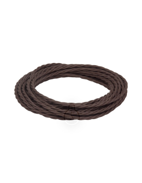 Cavo elettrico in tessuto trecciato 3x0,75 marrone