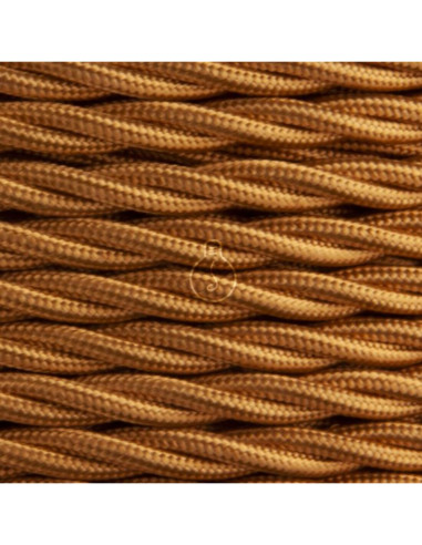 Cavo elettrico in tessuto trecciato 3x0,75 whiskey