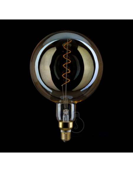 Lampada LED E27 220Vac 4W dimmerabile G200 xxl ambra