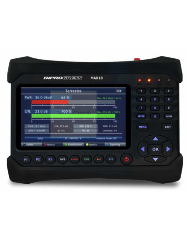 Misuratore S2/T2/FIBRA DCSS-HEVC 10bit