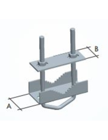 Zanca tb ringhiera con dado