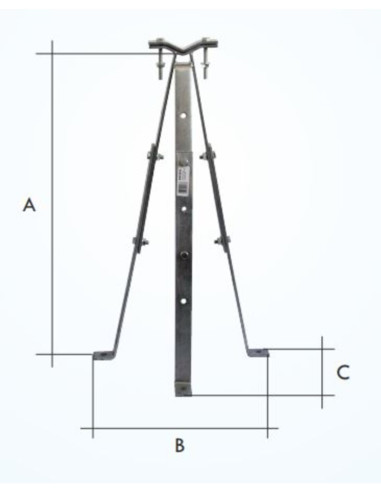Zanca treppiede regolabile da cm 42 a 60