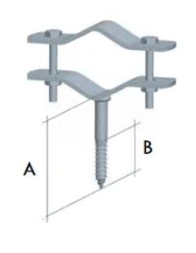 Cavallotto con tirafondo d30-60