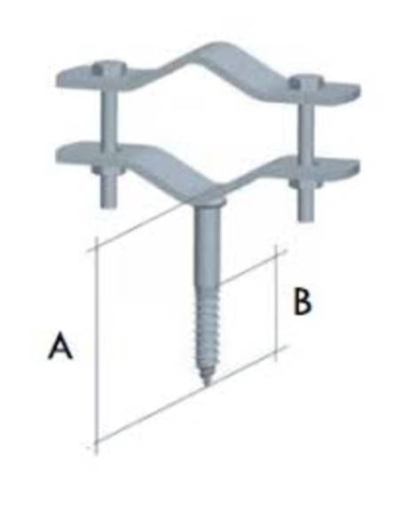 Cavallotto con tirafondo d30-60