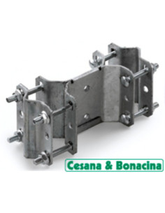 Cavallotto a 8 distanziato con piastra 90x60mm