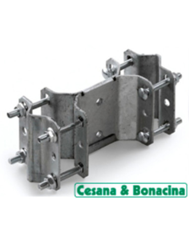 Cavallotto a 8 distanziato con piastra 90x60mm