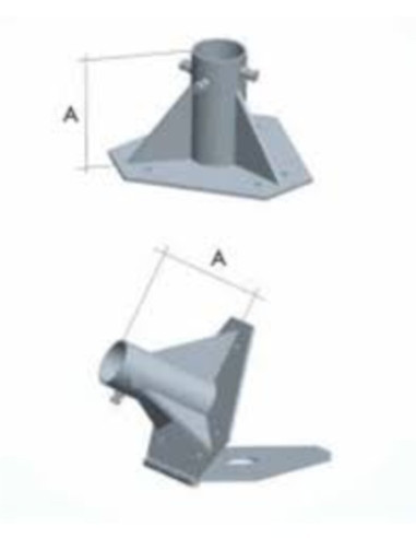 Base traliccio con cerniera ribaltabile
