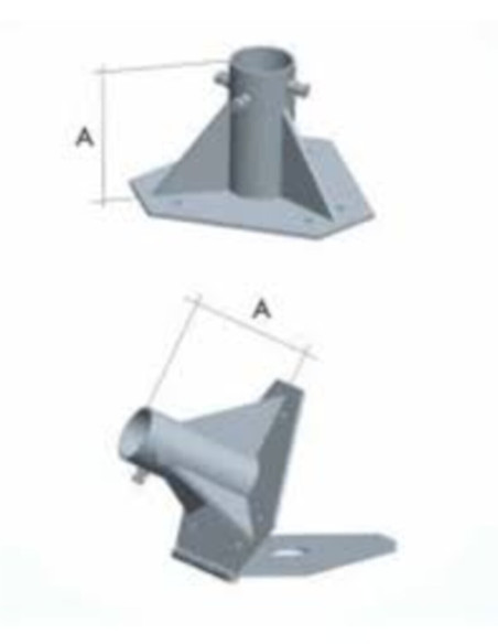 Base traliccio con cerniera ribaltabile