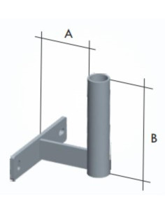 Zanca a muro cm 10 c/piatto 210x50x8 tubo