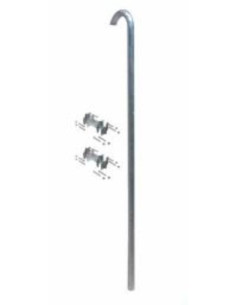 Palo con curva 2m ⌀50x2mm con kit di fissaggio A139400