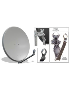 Parabola vicky superior d80cm alluminio RAL 7035 (bianco)